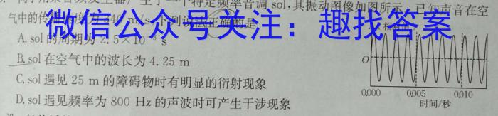 衡水金卷先享题2023-2024高三一轮复习摸底卷(甘肃专版)二f物理