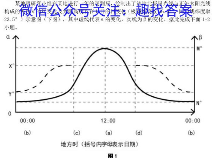 江西省2024年初中学业水平考试适应性试卷试题卷(二)2地理试卷答案