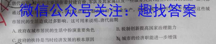 山西省2023~2024学年度九年级上学期阶段评估（三）历史