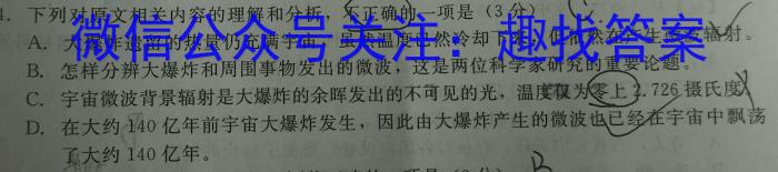 智慧上进·稳派大联考江西省2024届高三11月一轮总复习调研测试/语文