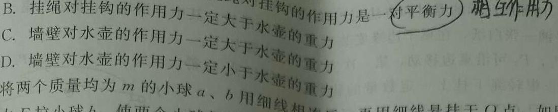 神州智达 2023-2024高一省级联测考试上学期期中考试物理试题.