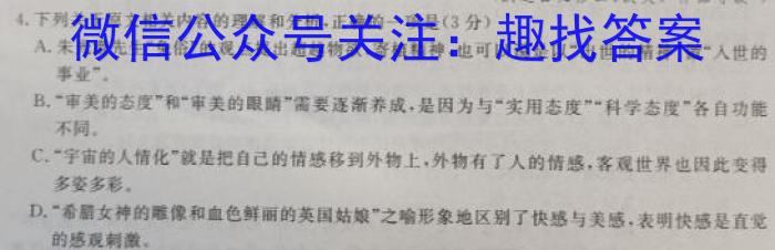 天一大联考 湖南省2024届高三11月联考/语文