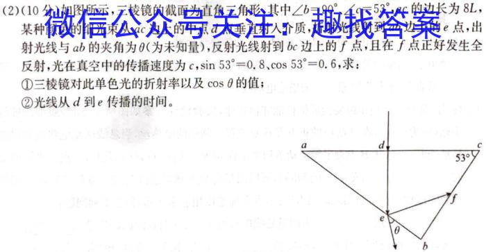 江西省2024届九年级第三次阶段适应性评估 R-PGZX A-JX物理试题答案