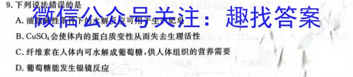 q山西省2023~2024学年第一学期八年级期中学业诊断化学