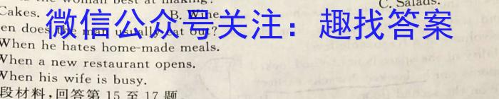 2024届陕西省九年级期中教学质量检测(※)英语试卷答案