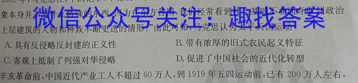 2024年全国高考仿真模拟卷(一)历史试卷