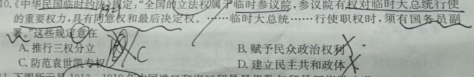 2026届河南名校联盟高一年级12月考试历史