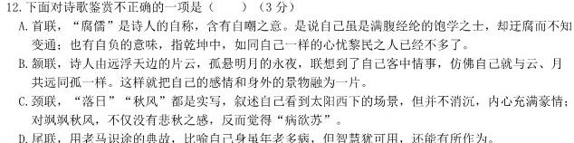 安徽省2023-2024学年度八年级阶段诊断（三）语文试卷 答案