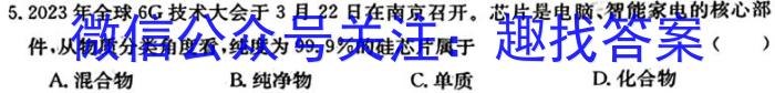 q江西省2024届八年级第三次月考化学