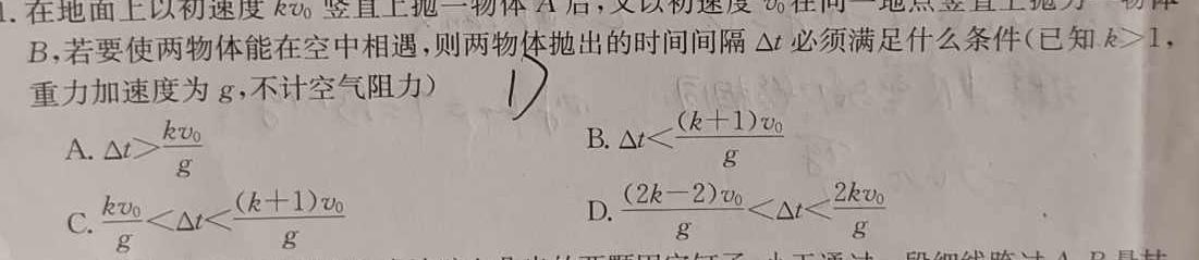 百师联盟 2024届高三仿真模拟考试新教材90/75分钟(四五)物理试题.