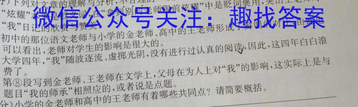 江西省2024届九年级上学期第四阶段练习语文