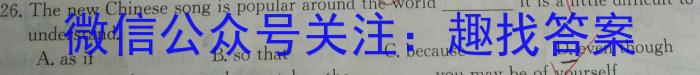 安徽省2023~2024学年度九年级阶段质量检测（三）英语试题答案