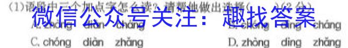 河南省2024届九年级第一学期学习评价（3）/语文