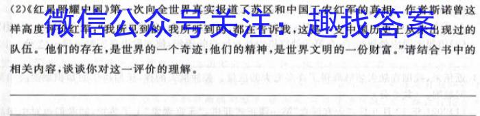陕西省2023~2024学年度九年级期中教学素养测评(二) 2L R-SX/语文