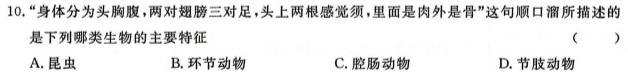 陕西省礼泉县2023-2024学年度高一第一学期中期学科素质调研生物