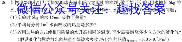 安徽第一卷2023-2024学年安徽省七年级教学质量检测(11月)z物理