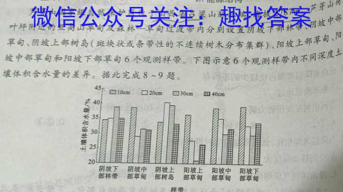 皖智教育 安徽第一卷·2024年安徽中考信息交流试卷(六)6地理试卷答案