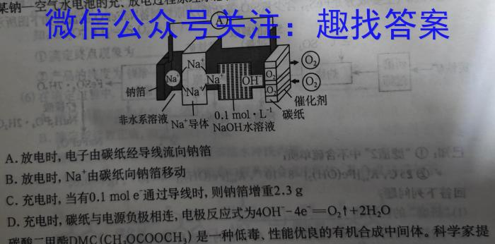 q[国考1号8]第8套 2024届高三阶段性考试(五)化学