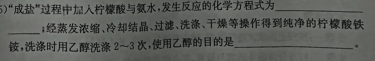 12023-2024学年高一试卷12月百万联考(齿轮)化学试卷答案