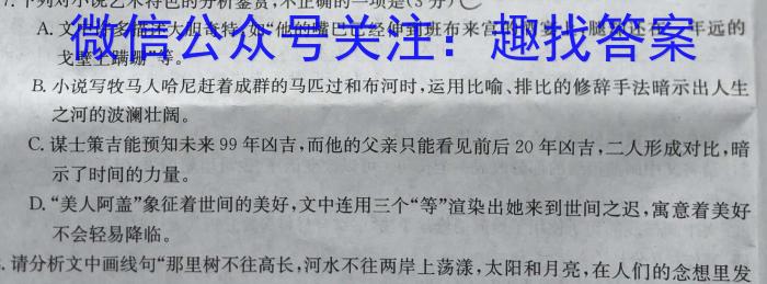 安徽第一卷·2023-2024学年安徽省七年级教学质量检测(12月)/语文