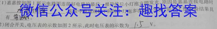 陕西省2023-2024学年度八年级上学期第三次月考物理试卷答案