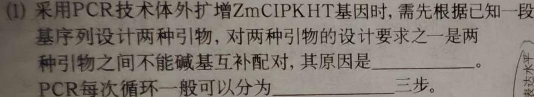 天一大联考·河南省2023-2024学年高二基础年级阶段性测试（期中上）生物学试题答案