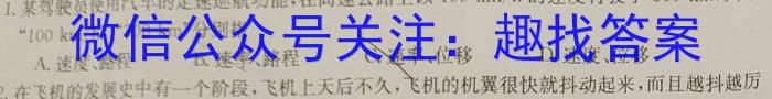 安徽省2023~2024学年度九年级阶段质量检测（三）物理试卷答案