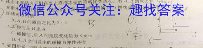 2023年秋季湖北省部分高中高一年级联考协作体期中考试物理试卷答案