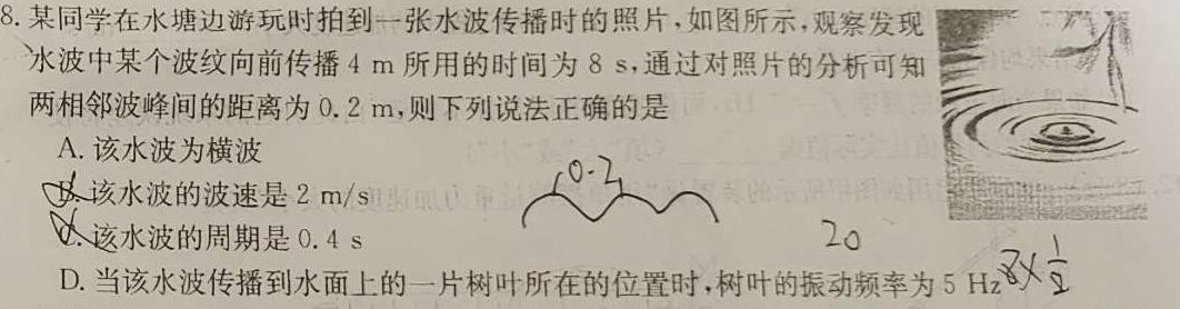 [今日更新]2024年衡水金卷先享题高三一轮复习夯基卷(贵州专版)三.物理试卷答案