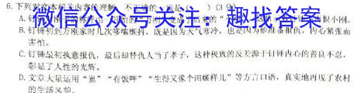 2023-2024衡水金卷先享题摸底卷全国卷/语文