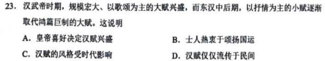 [今日更新]学科网2024届高三11月大联考考后强化卷(新课标卷)历史试卷答案