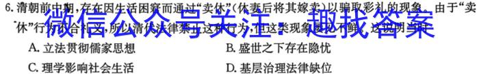 2023年湖北省孝感市高二11月期中考试历史试卷