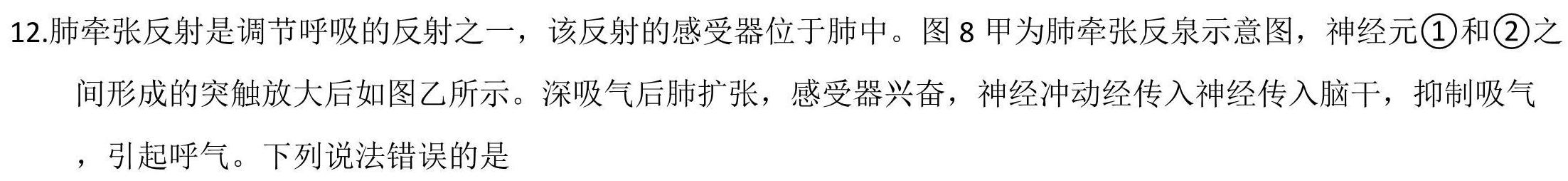 高考快递 2024年普通高等学校招生全国统一考试·信息卷(四)4新高考版生物