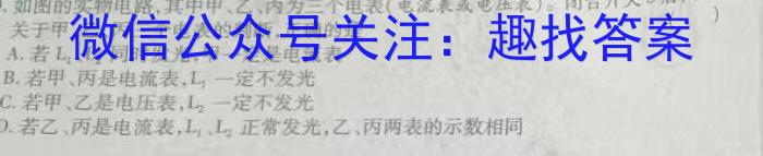 2023-2024学年广东省高一11月联考(24-112A)物理试卷答案