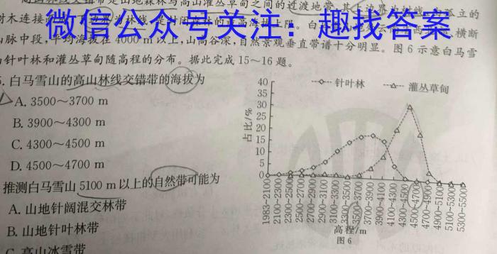 ［河北大联考］河北省2023-2024学年第二学期高一年级期末联考地理试卷答案