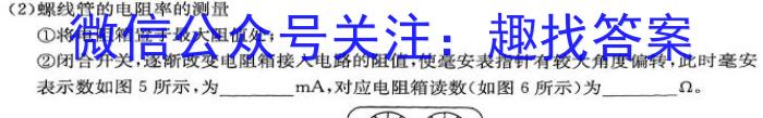 安徽省2023-2024学年九年级上学期学业水平监测(12月)物理试卷答案