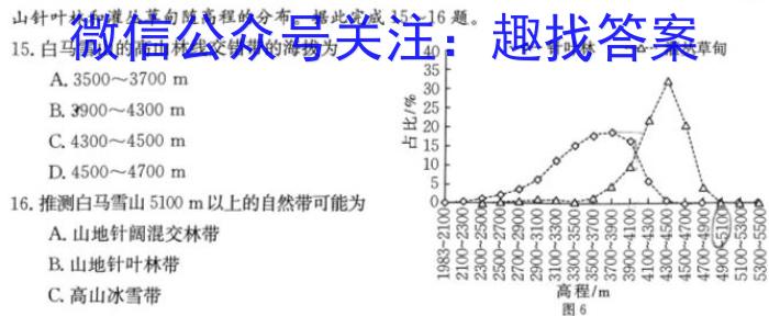 重庆市巴蜀中学高2025届高二(下)期末考试地理试卷答案