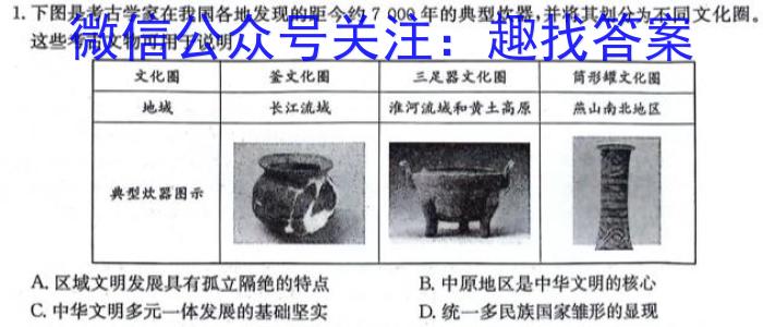 江西省2023年南昌县九年级第一次评估检测(24-10-CZ45c)历史