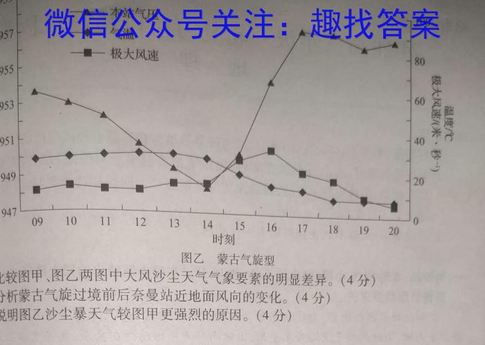 2024年山东省高二阶段性诊断测试(24-491B)地理试卷答案