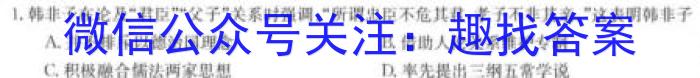 天一大联考 湖南省2024届高三11月联考历史