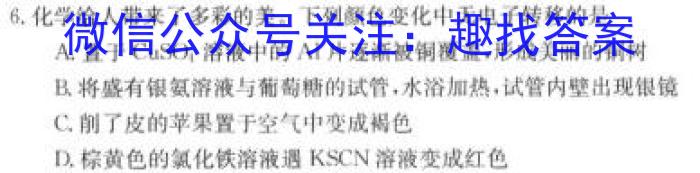 3百师联盟·江西省2023-2024学年度高一年级上学期阶段测试卷（二）化学试题