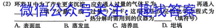 q甘肃省2023-2024学年度第一学期阶段性学习效果评估（高三）化学