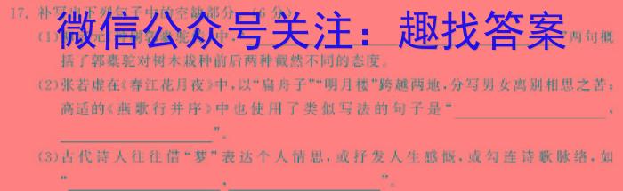 陕西省2023-2024学年度上学期九年级期中教学质量检测（B）语文