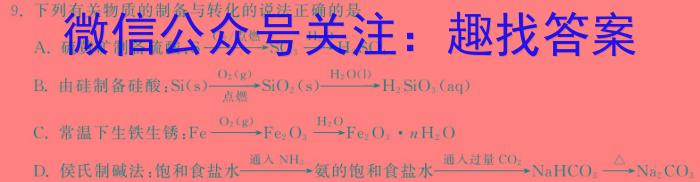 q河北省24届九校联盟高三期中(24-136C)化学