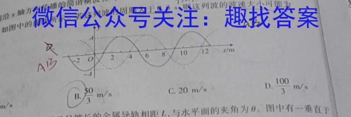 ［湖南大联考］湖南省2023-2024学年度高二年级上学期12月联考物理试卷答案