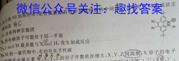 f九师联盟2024届高三教学质量监测11月联考（X）化学