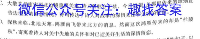 山东省泗水县2023-2024学年第一学期高二年级期中考试语文