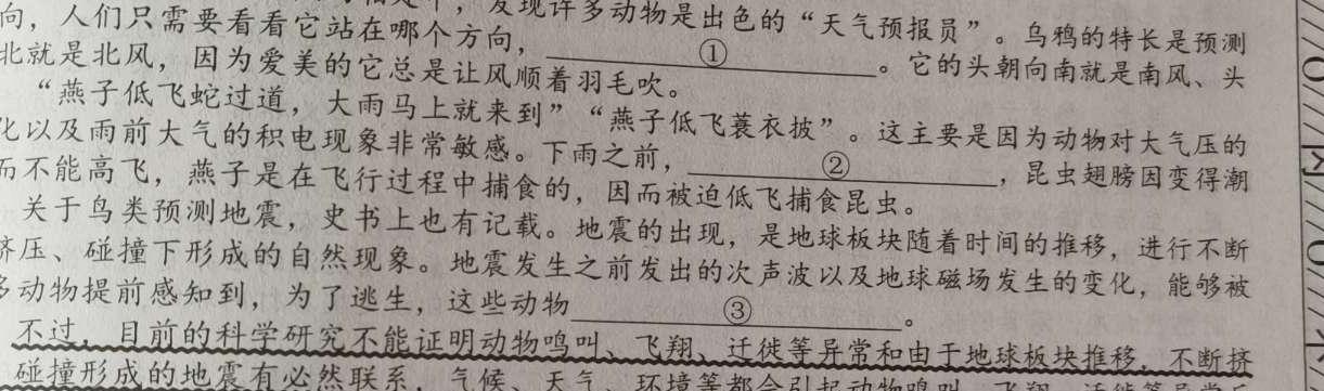 [今日更新]耀正文化 2024届名校名师测评卷(一)语文试卷答案