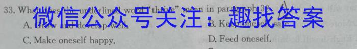 陕西省2023秋季九年级第二阶段素养达标测试（B卷）巩固卷英语