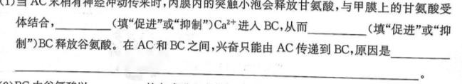 ［耀正优］安徽省2024届高三12月联考生物